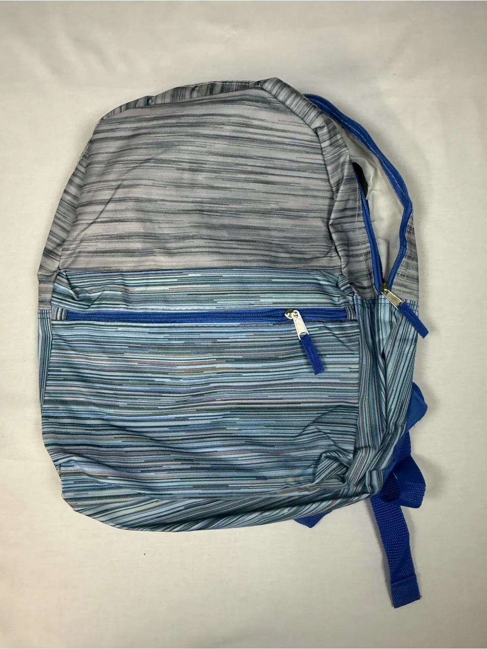 Blue Striped Men's Backpack - Casual Everyday Pack